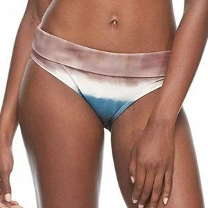Skye Catalina Midwaist Foldover Bikini Bottom Multicolor Ombre S